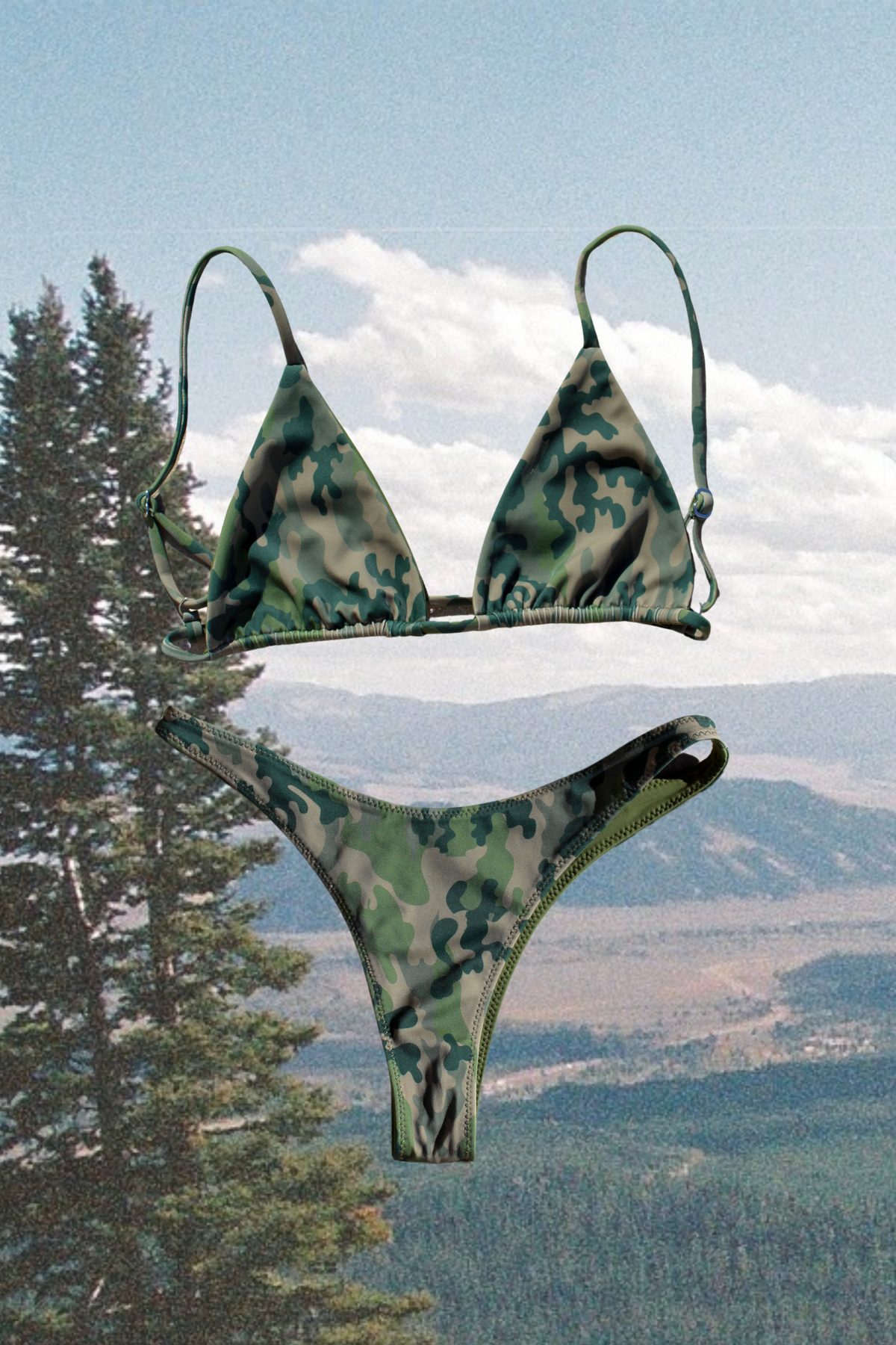 The Base Bikini Top // Camo